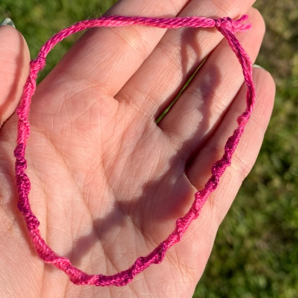 3 Woven Friendship Bracelets (Pink) - Picture 5 of 8